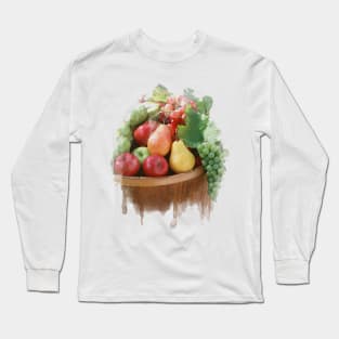 Watercolor Fruits Long Sleeve T-Shirt